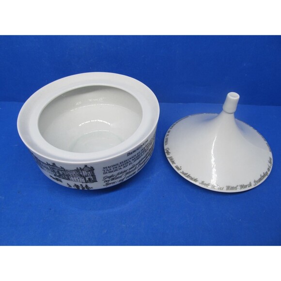 Unterweissbach Mid Century Porcelain 5 1/2" D Covered Bowl 18th Century Scenes - Picture 11 of 16